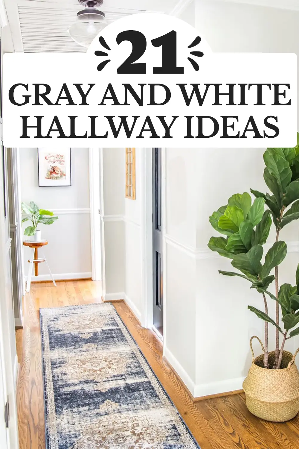Gray and White Hallway Ideas