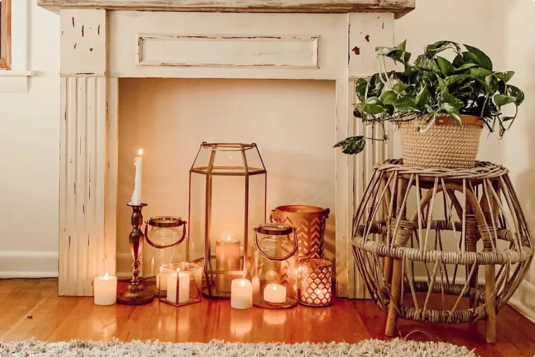 Candles In Fireplace Ideas