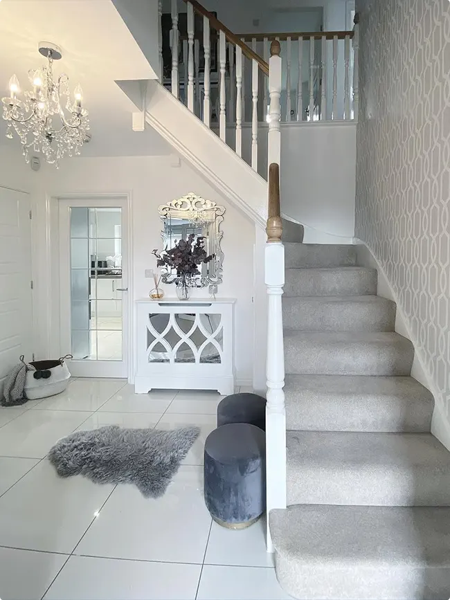 Gray and White Hallway Ideas