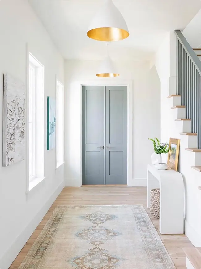 Gray and White Hallway Ideas