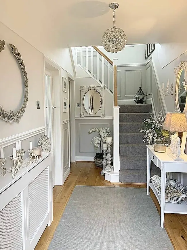 Gray and White Hallway Ideas