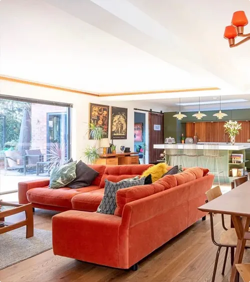 Orange Couch Living Room Ideas