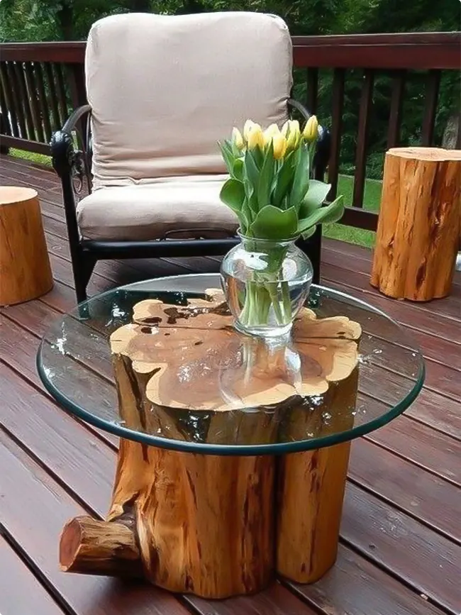 Tree Stump Furniture Ideas