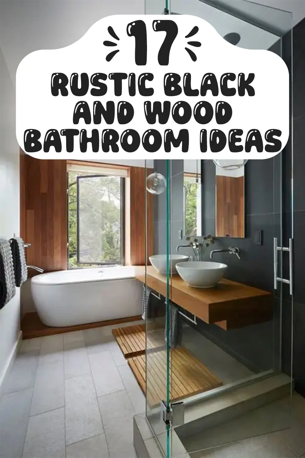 Rustic Black and Wood Bathroom Ideas