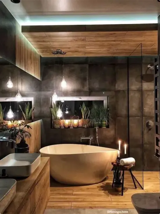 Rustic Black and Wood Bathroom Ideas