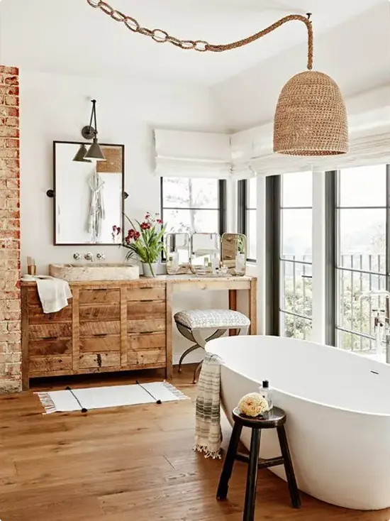 Rustic Black and Wood Bathroom Ideas