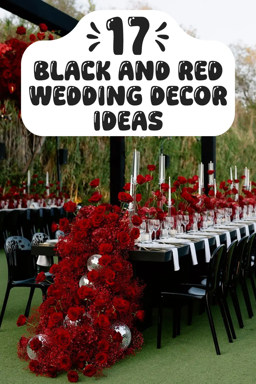 Black And Red Wedding Decor Ideas