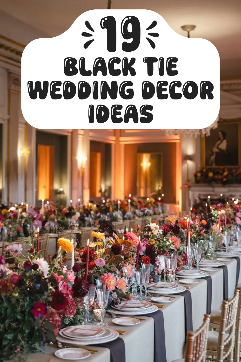 Black Tie Wedding Decor Ideas