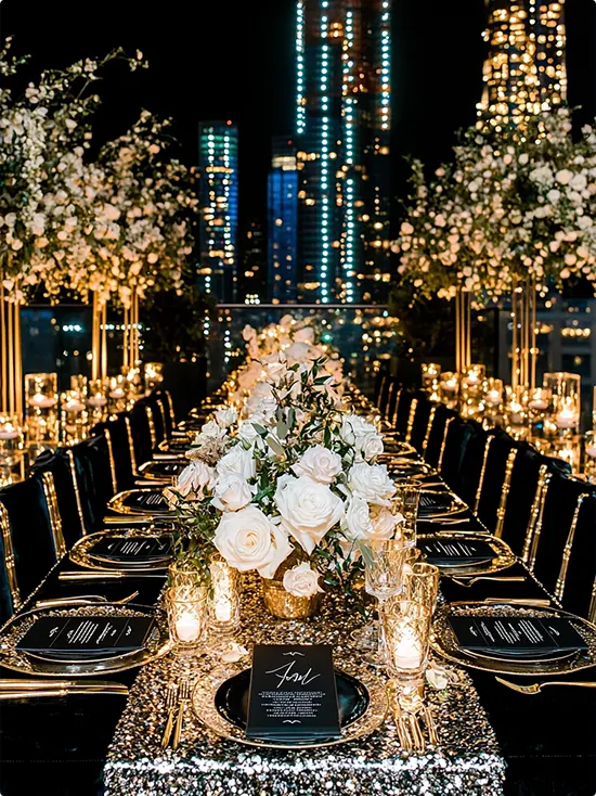 Black Tie Wedding Decor Ideas