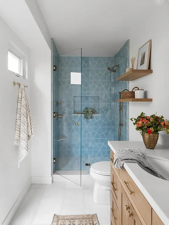 Blue Shower Tile Ideas
