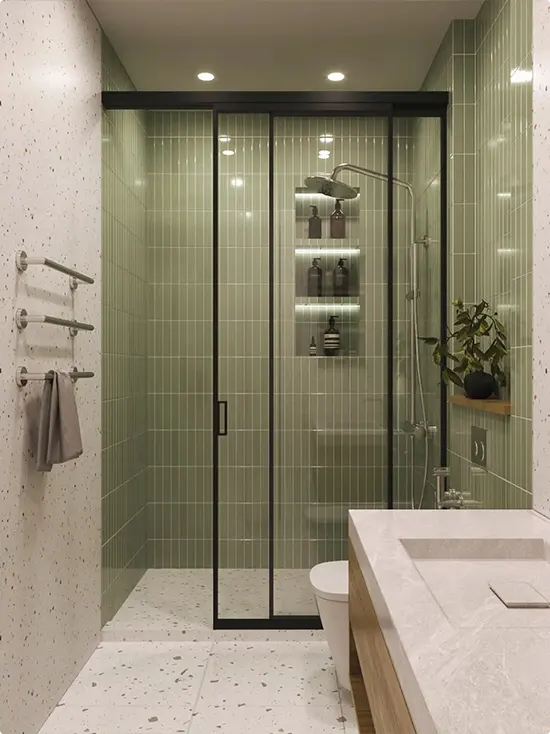 Green Shower Tile Ideas