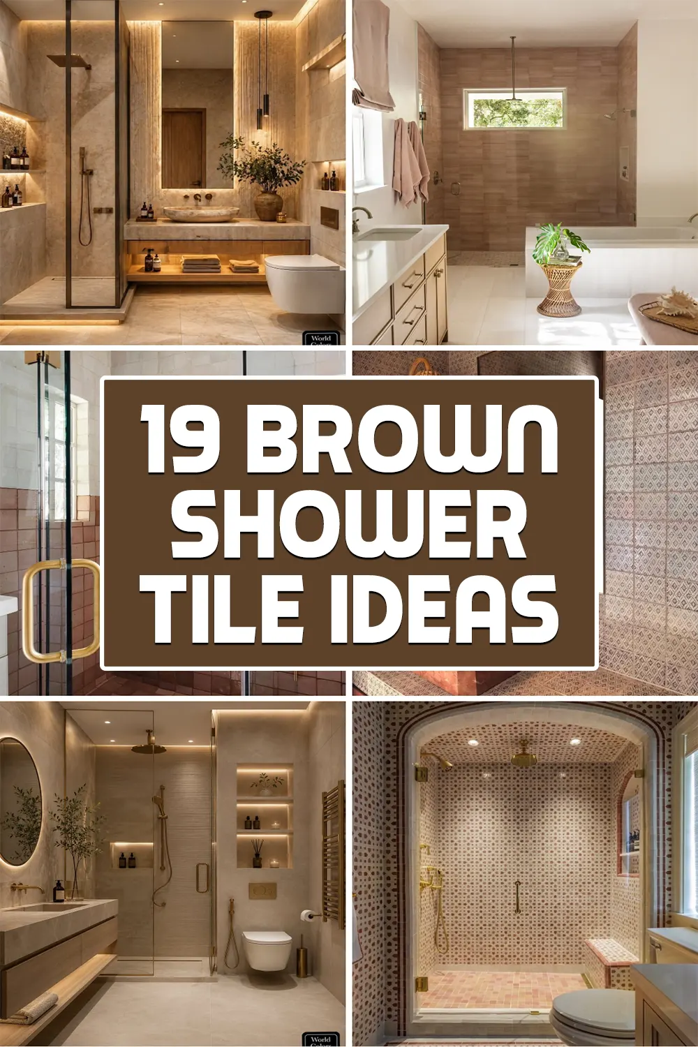 Brown Shower Tile Ideas