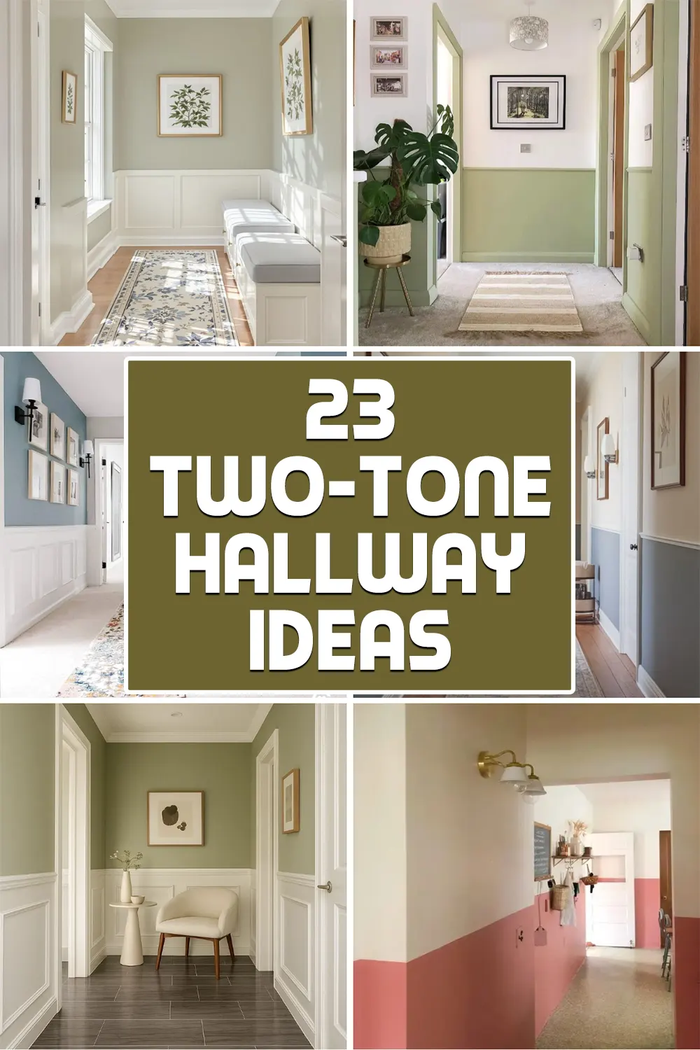 Two-Tone Hallway Wall Ideas