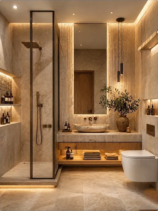 Brown Shower Tile Ideas