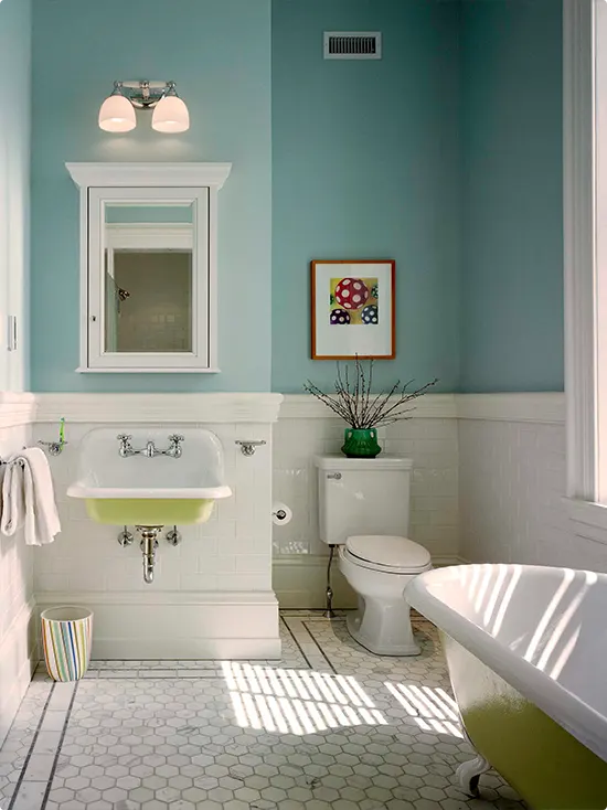 Two-Tone Bathroom Wall Ideas