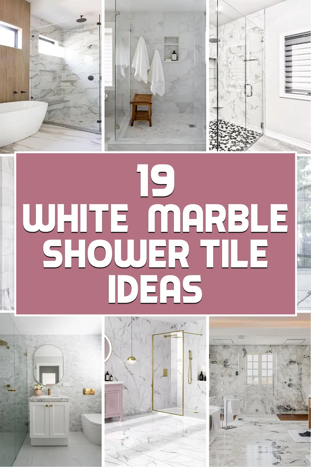 White Marble Shower Tile Ideas