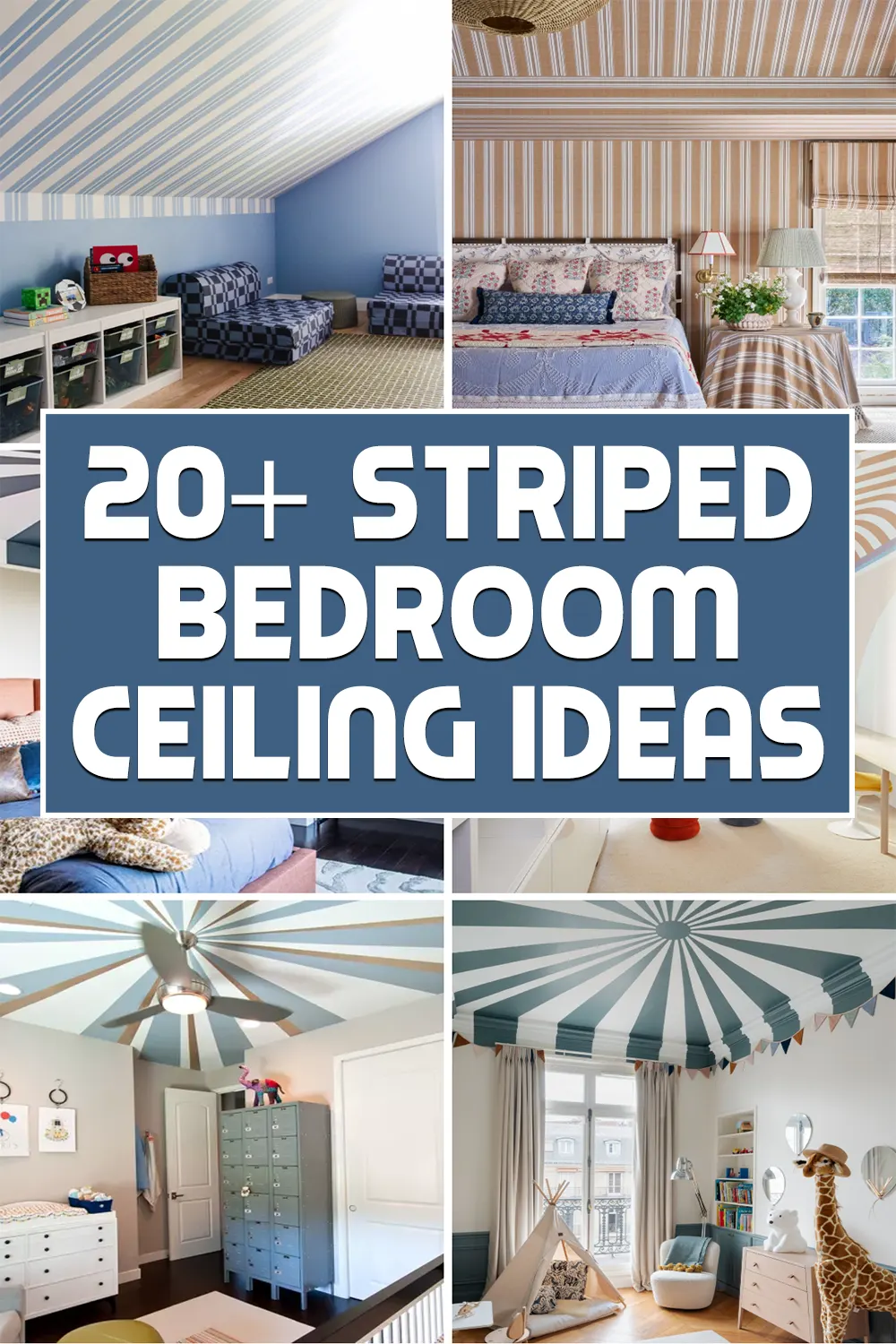 Striped Bedroom Ceiling Ideas