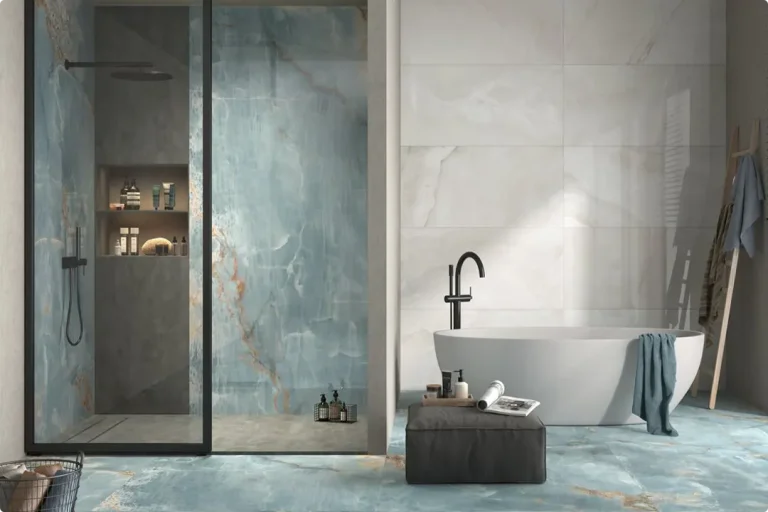 Blue Marble Shower Tile Ideas
