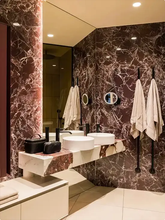 Red Marble Bathroom Ideas