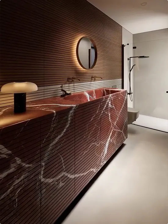 Red Marble Bathroom Ideas
