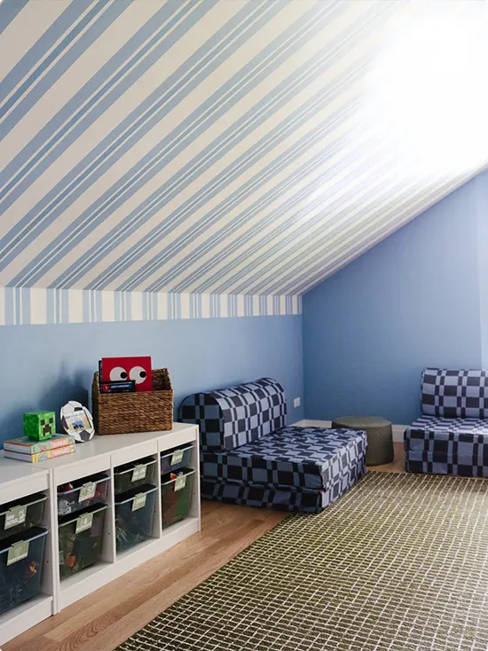 Striped Bedroom Ceiling Ideas