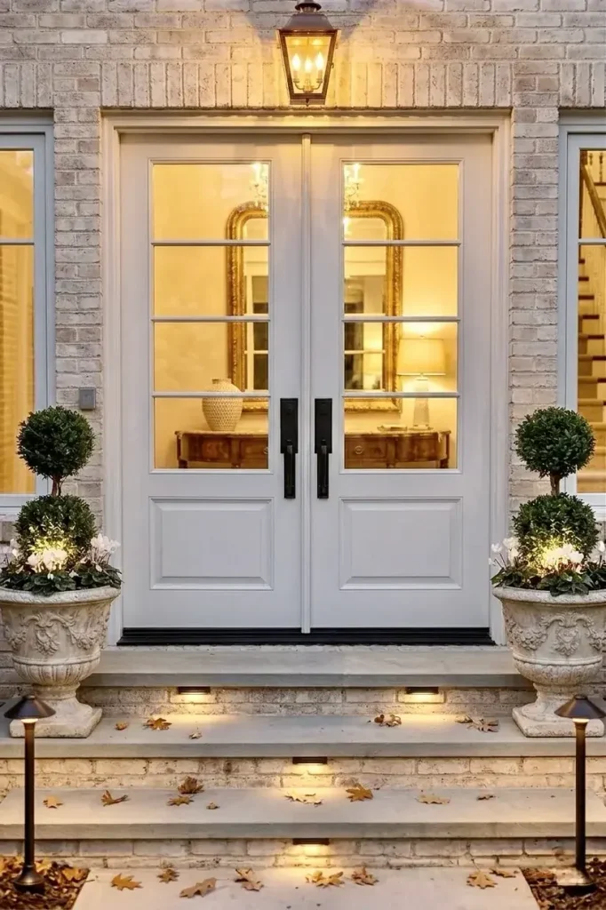 White Farmhouse Front Door Ideas