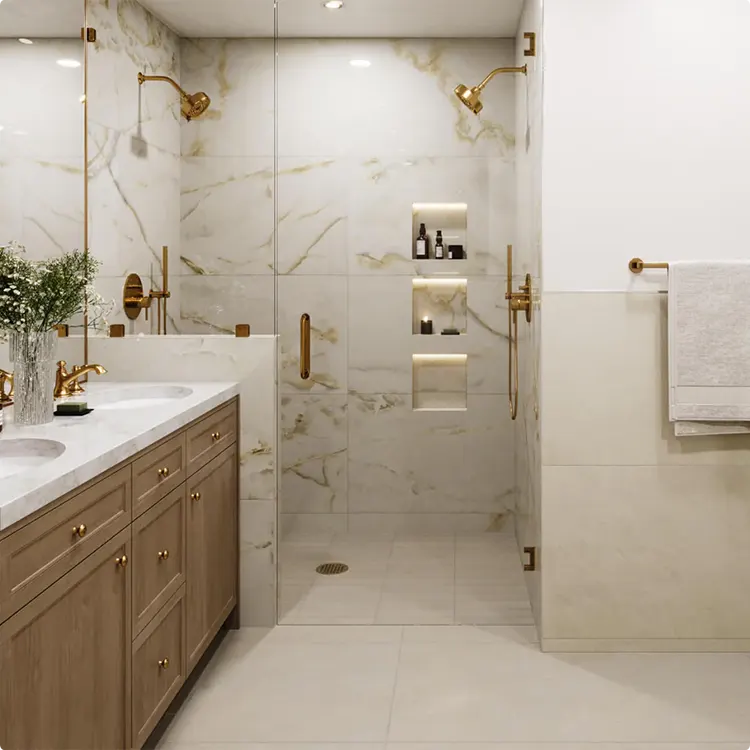 White Marble Shower Tile Ideas