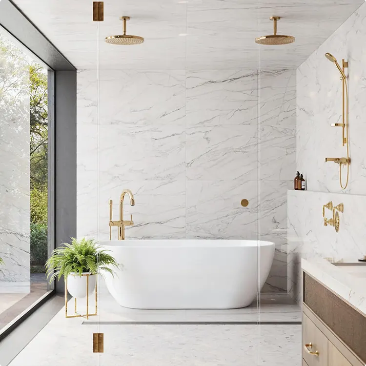 White Marble Shower Tile Ideas