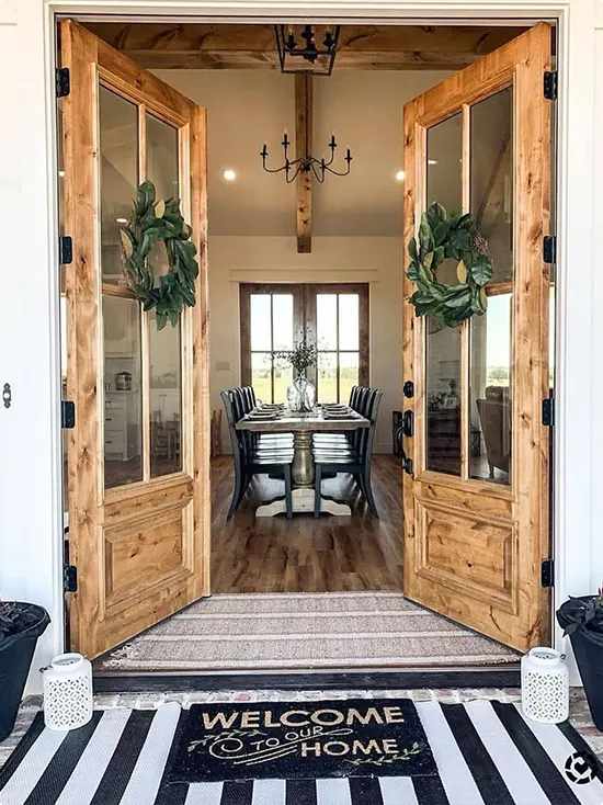 Wood Farmhouse Front Door Ideas